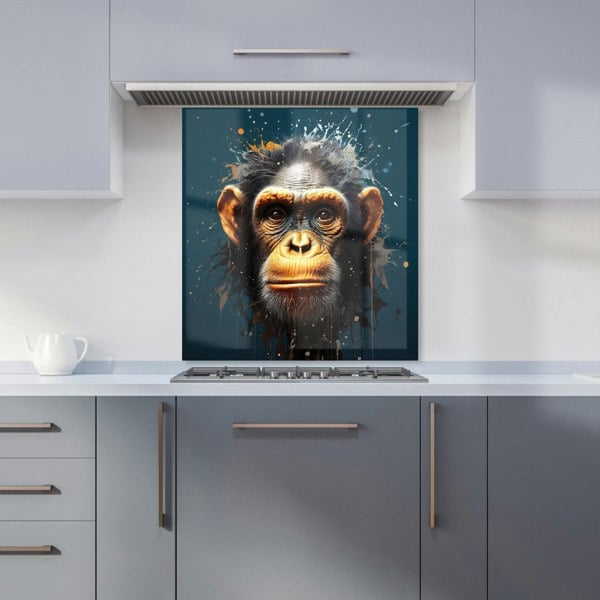 Warren Reed - Designer Splashart Realistic Monkey Face Kitchen Splashback