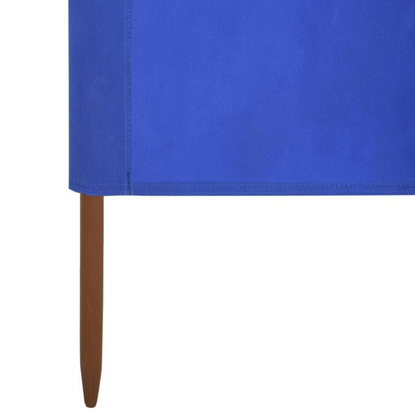 Berkfield 6-panel Wind Screen Fabric 800x120 cm Azure Blue