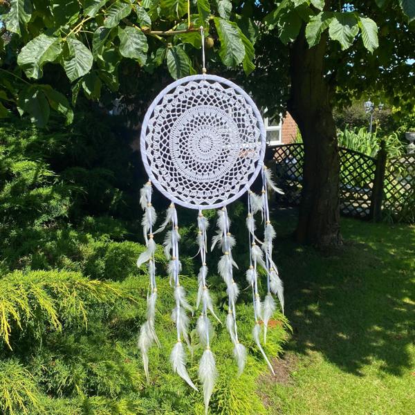 30CM WHITE DREAM CATCHER WINDCHIME