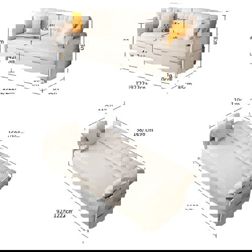 Elijah Four Seater Sofa Bed, Leathaire-Ritconcept-Rit Concept
