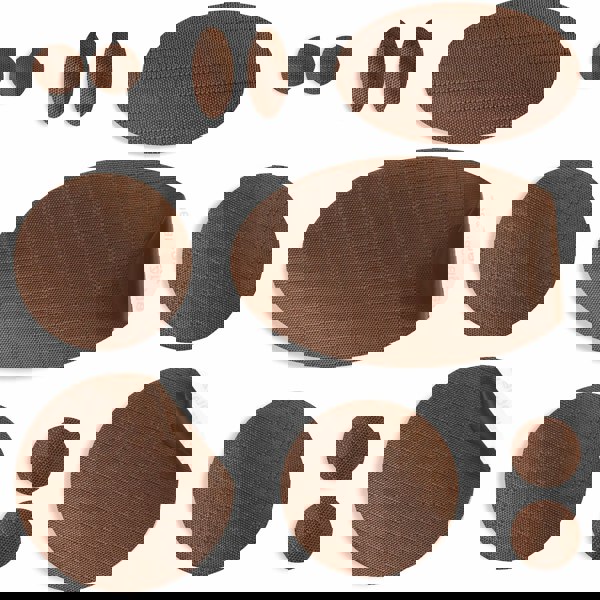 Brown Puffer Jacket Repair Patches | Waterproof, Pre-Cut, Self-Adhesive, Tear-Resistant (11 Pieces)