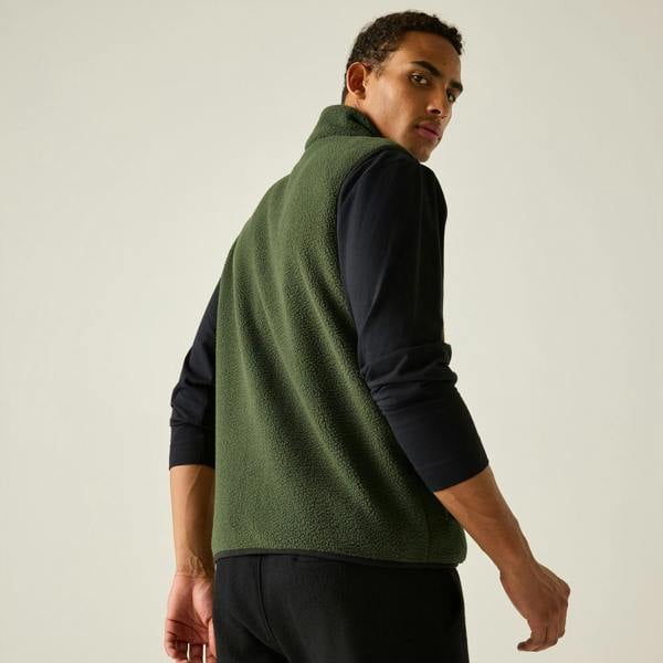 Regatta Mens Frankie Borg Body Warmer - Dark Khaki/Black - 