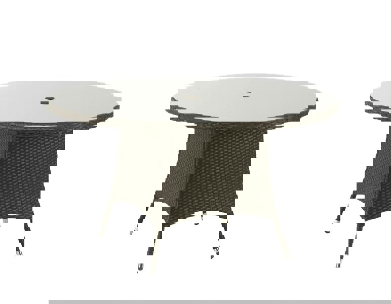Nevada Rattan 6 Seater Round Dining Set