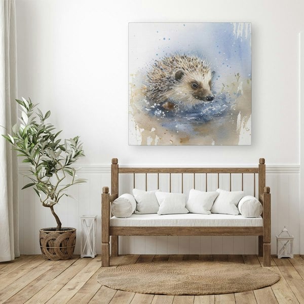 Warren Reed Hedgehog Watercolour Canvas