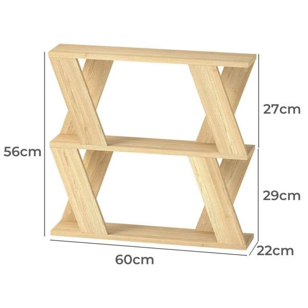 Levede Slim Side Table with Storage Shelf Sofa End  Accent Table Wooden 2 Tier