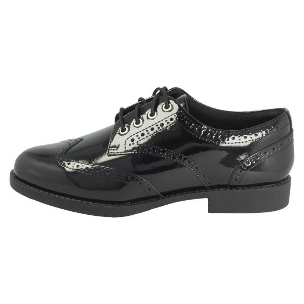 Clarks Girls Clarks Lace Up Brogue School Shoes Tapa Pure