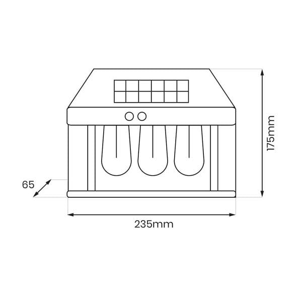 Milagro Filo Triple Solar Wall Lamp 3000K