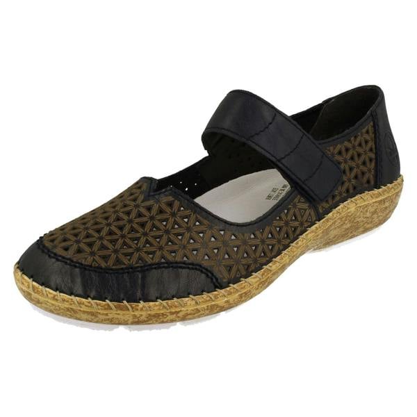 Rieker Ladies Rieker Summer Shoes With Punched Out Detailing 44864