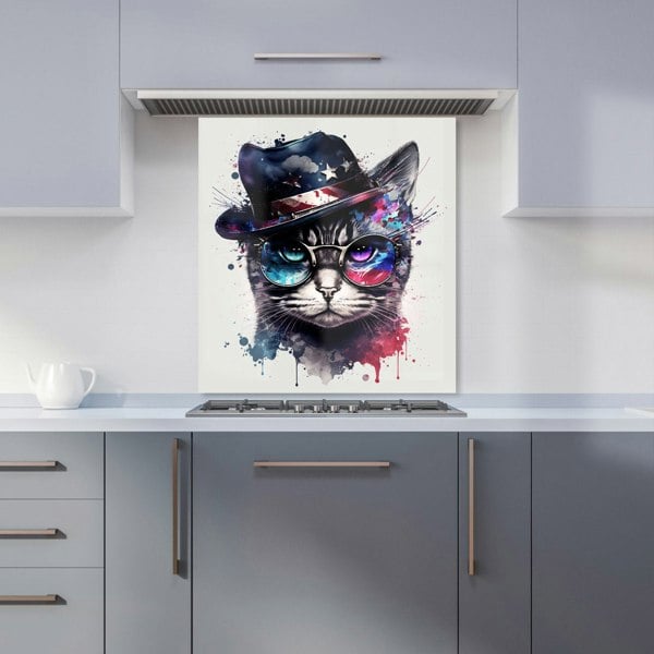 Warren Reed - Designer American Shorthair Cat Face Splashart Kitchen Splashback