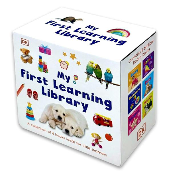 DK My First Learning Library 6 Books Set (Body, Colours, Numbers, Pets, Shapes, Words)