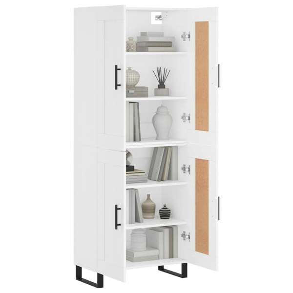 Berkfield Highboard White 69.5x34x180 cm Engineered Wood