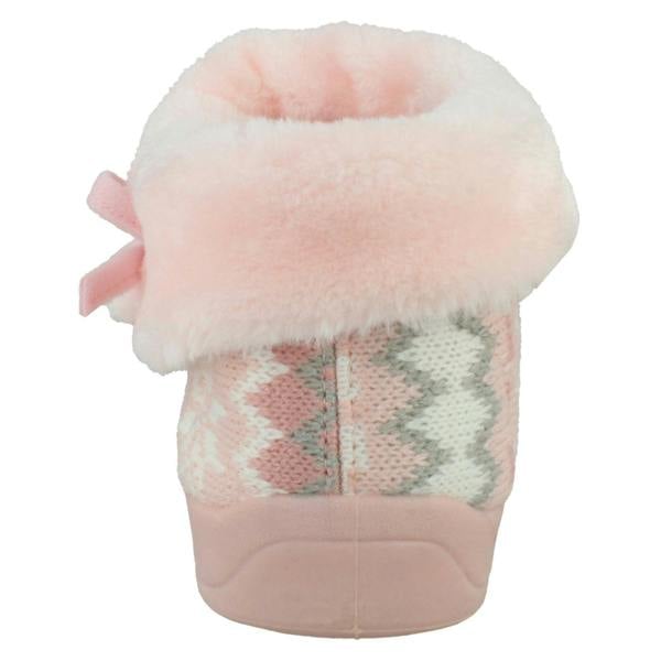 Rosebank Ladies Rosebank Memory Foam Norwegian Print Bootee Slippers Penny