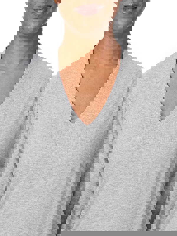 PennyPlain High Back V-neck Top - Silver