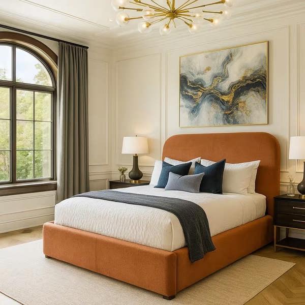 Paradise Beds Oval Padded Bed frame