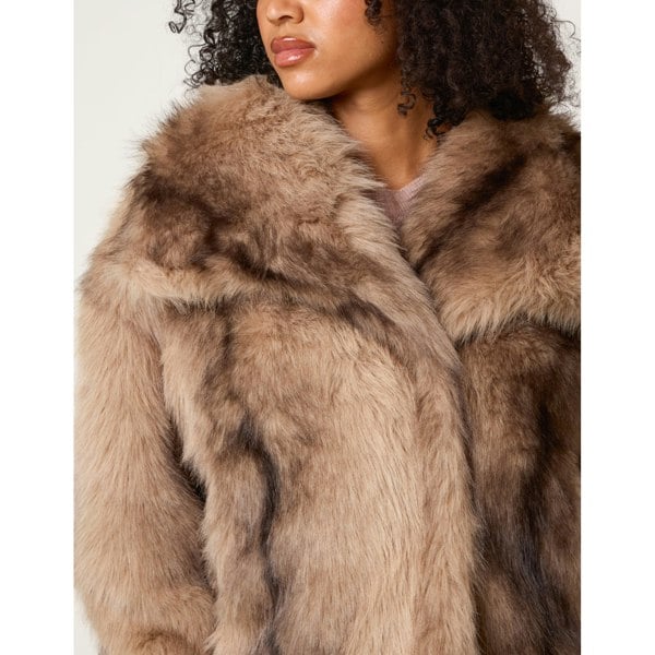 Blue Vanilla Faux Fur Coat