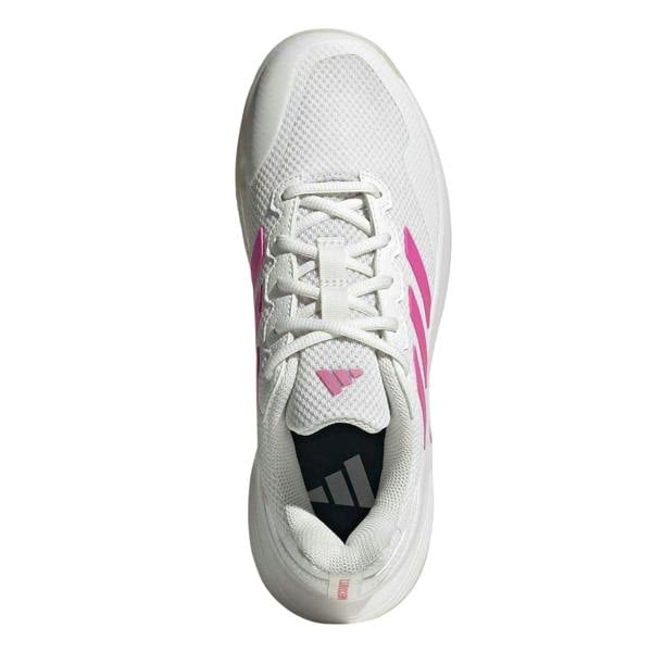 Adidas Womens/Ladies GameCourt 2.0 3 Stripes Tennis Shoes - White/Pink/Black - 