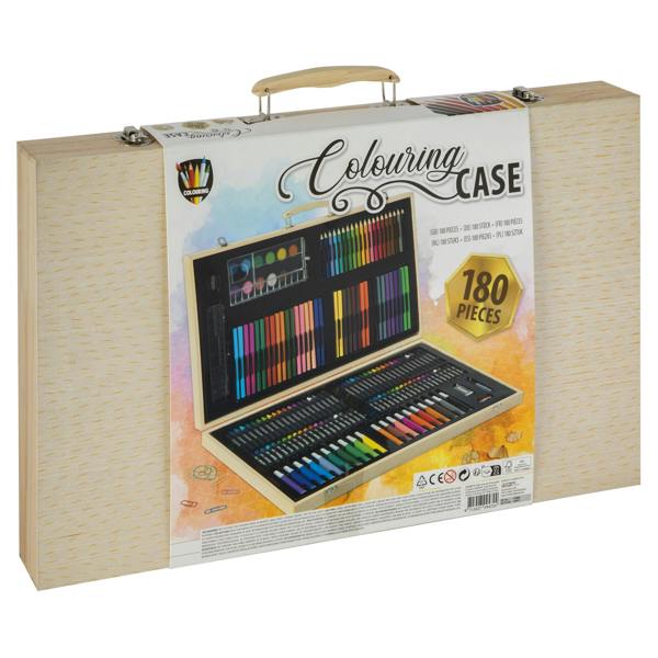 Wooden Colouring Case 180 pcs - FSC wood - 48x30cm