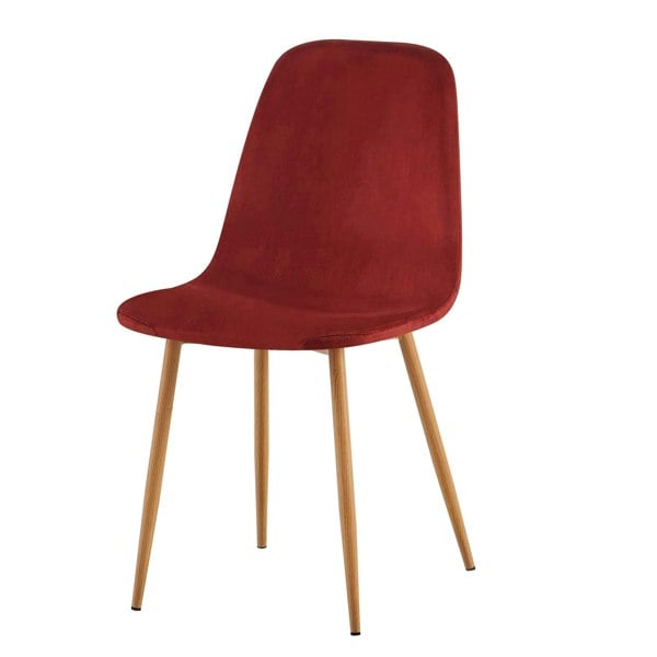 DS Living Luxe Dining Chair 2pc Madder Brown Wood Printed Coating