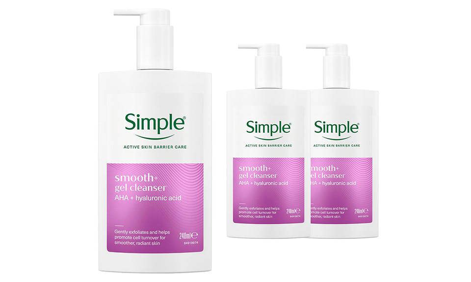 Simple Smooth+ Gel Facial Cleanser Softening Daily Face Wash, 240ml