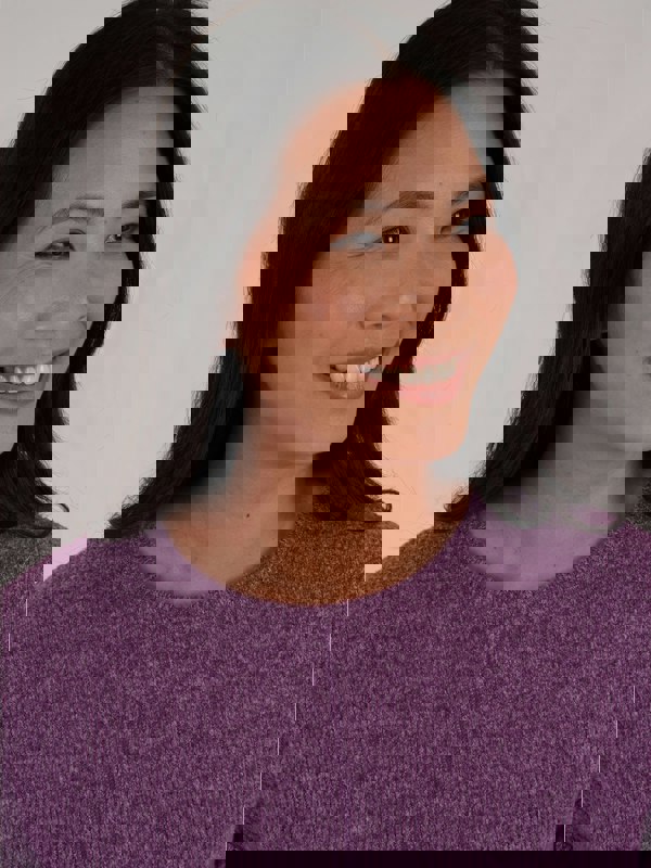 PennyPlain Crew Neck Long Sleeve Top - Amethyst