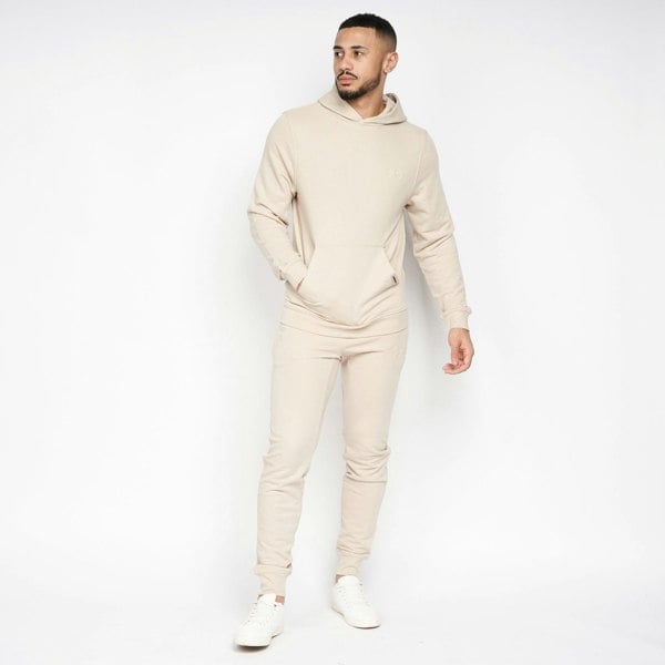Crosshatch Emmon Hoodie/Jogger Set Stone