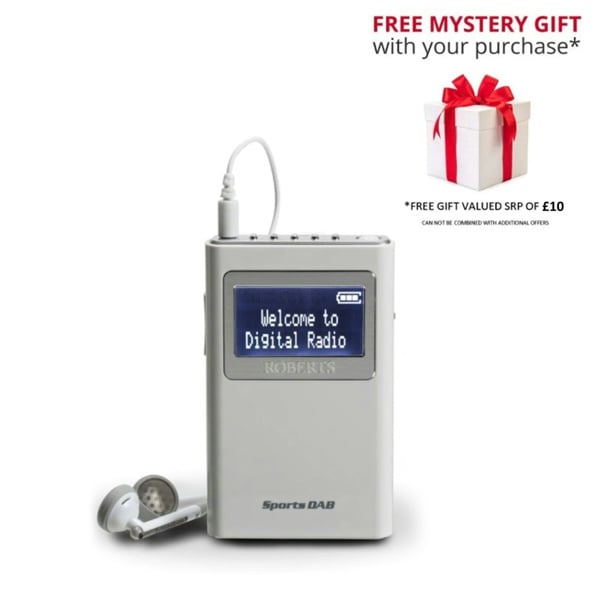 Roberts Sports DAB5 Portable DAB/DAB+/FM Radio - Free Gift RRP £10