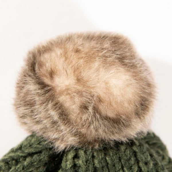 Aran Cable Tammy Hat Shop the Stylish Aran Cable Tammy Hat with Faux Fur Trim