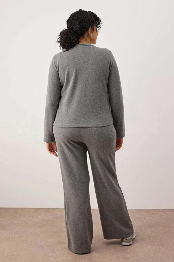 WOVCOR 3-Piece Soft Touch Knit Plus Size Top and Bottom Set