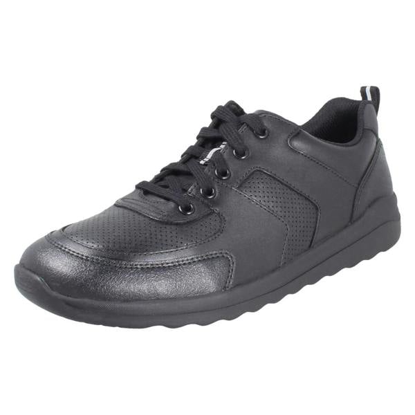 Clarks Boys Clarks Black Lace Up Leather School Shoes - Daze Loop 2 Y