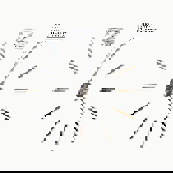 WALPLUS WC2048 - Silver 3D Giant Vinyl Clock