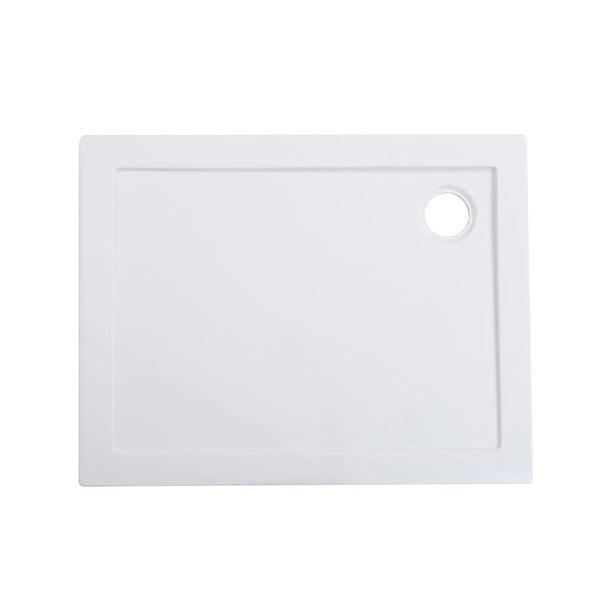 Livingandhome 900x700mm Rectangular Shower Tray White, DM0405DM0423 Living and Home