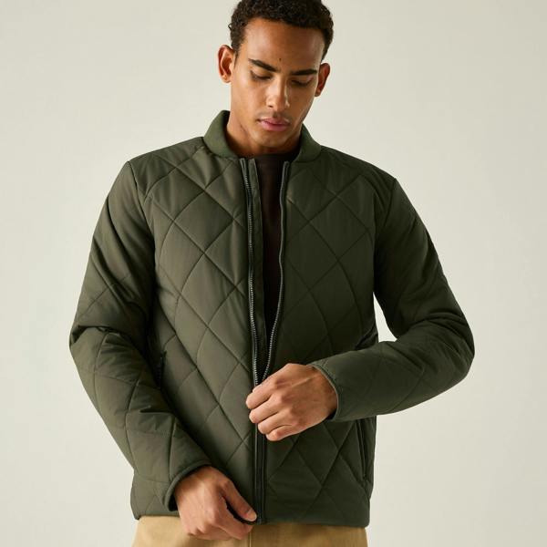 Regatta Mens Harvin Quilted Jacket - Dark Khaki