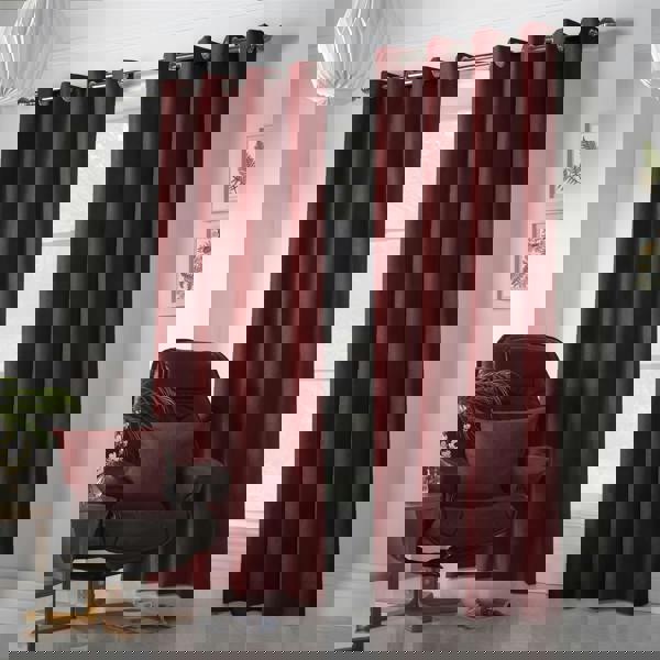 Luxury Living Velvet Chenille Ring Top Curtains