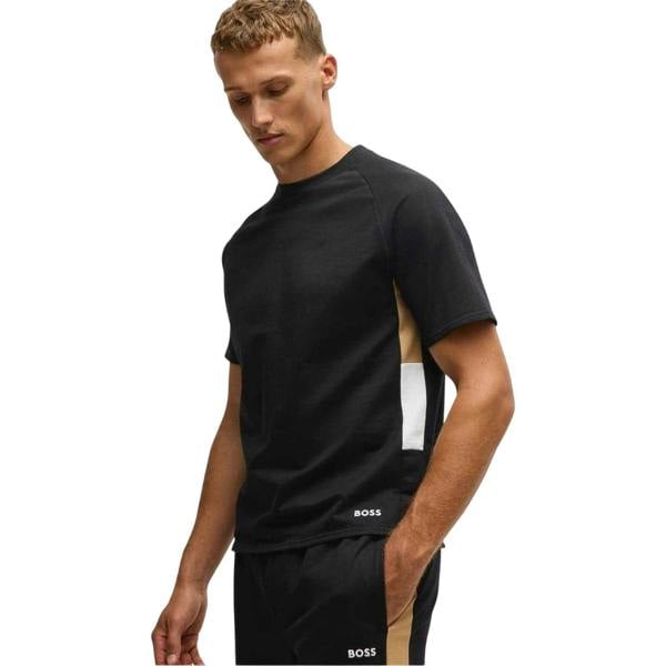 Boss Mens Colour Block Regular T-Shirt - Black - 