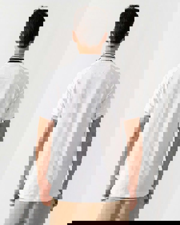 BOSS Green Paddy Rib Mens Polo Shirt - White 100