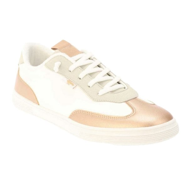 Rocket Dog Womens Zap Trainers - White/Gold