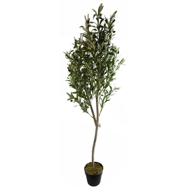 Leaf 180cm Artificial Natural Look Olive Tree with Wooden Trunk