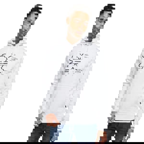 Crosshatch Mens Cutups Hoodie - White