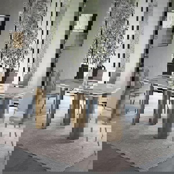 Weilai Concept Mira Dining Table, Gold Base