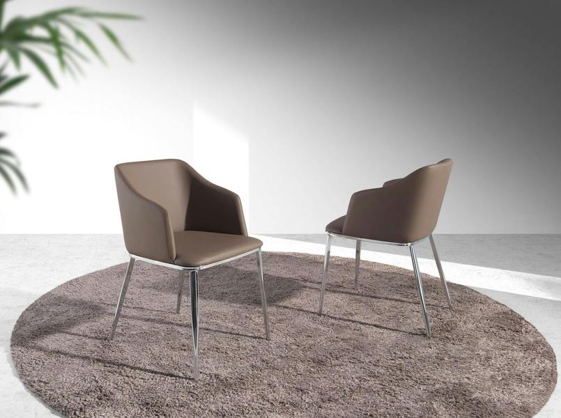 Angel Cerdá Brown Leatherette Chair 4022