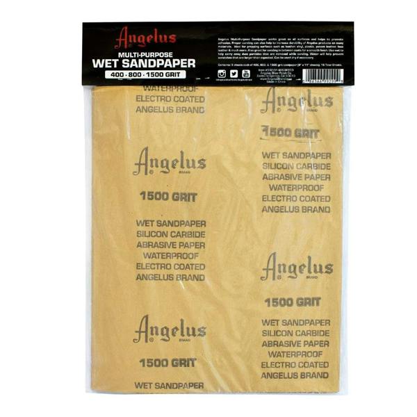 Angelus Wet Sandpaper - Assorted Professional Grits 15 Pack