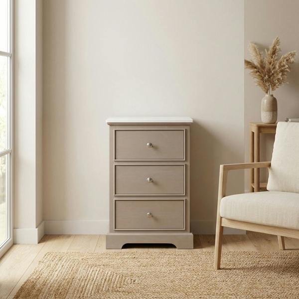 Garden Greatness Marbled Top Three Drawer Storage Cabinet