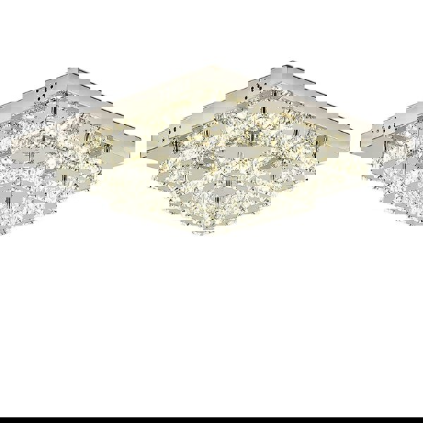 Modern Square Tiered Crystal Ceiling Light Ceiling Light Living and Home 