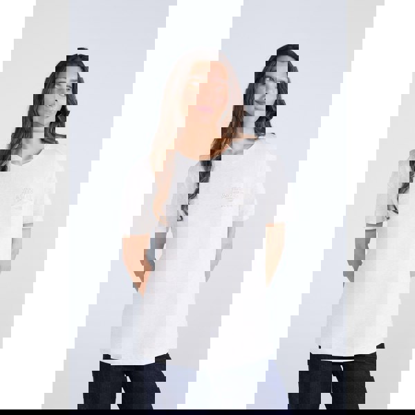 Animal Womens Leena Organic Cotton Boxy T-Shirt - Cream