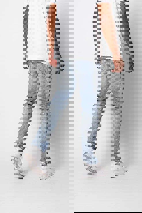 Valere Milano Balancia Rip & Repair Jean - Light Blue