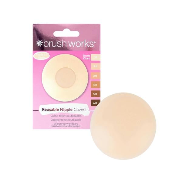 Brushworks Reusable Silicone Nipple Covers Shade 1.0 - Vanilla