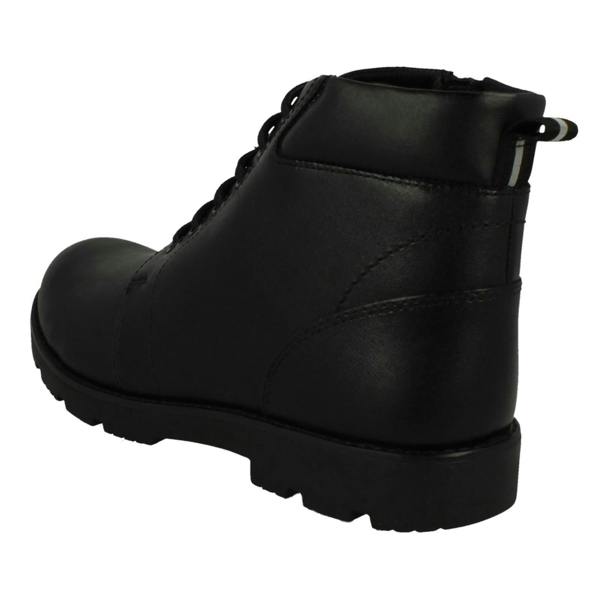 Clarks Boys Clarks Smart Biker Style Ankle Boots Heath Mid Y