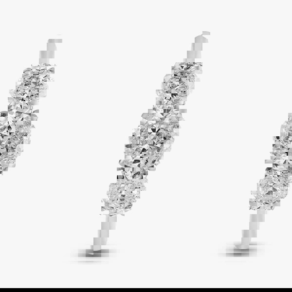 T. H. Baker Platinum 2.32ct Oval Cut Diamond Three Stone Ring RN5452 PLT K