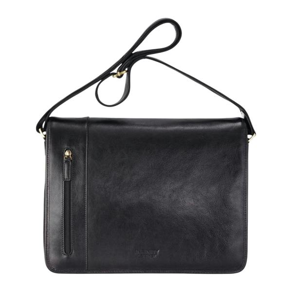 Infinity Leather Genuine Leather Laptop Satchel Messenger Shoulder Bag - Astor