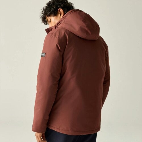 Regatta Mens Sterlings Insulated Waterproof Jacket - Dark Cherry/Black